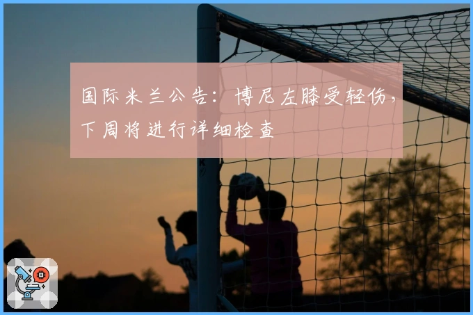 国际米兰公告：博尼左膝受轻伤，下周将进行详细检查